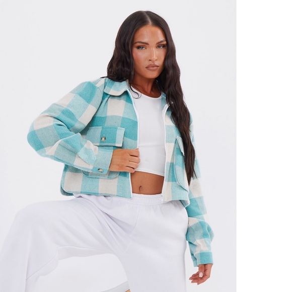 Prettylittlething sage cropped shacket - Picture 1 of 1